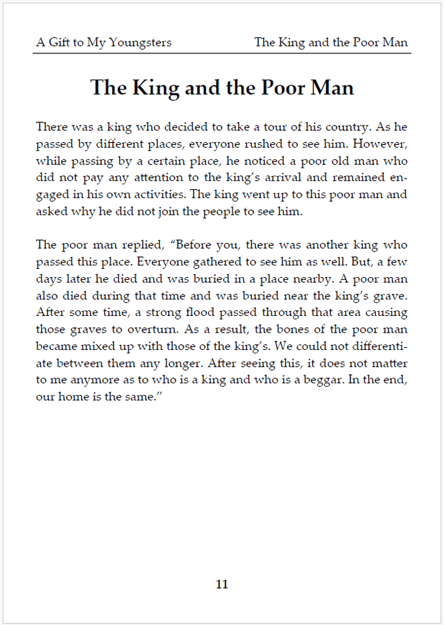 A Gift to My Youngsters – Paperback
