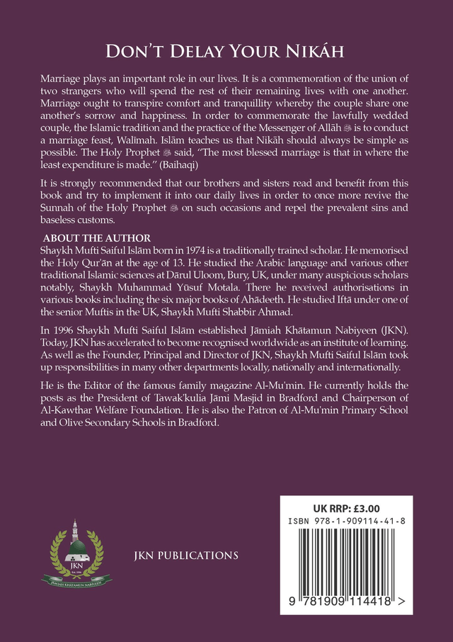 Don’t Delay Your Nikah Paperback